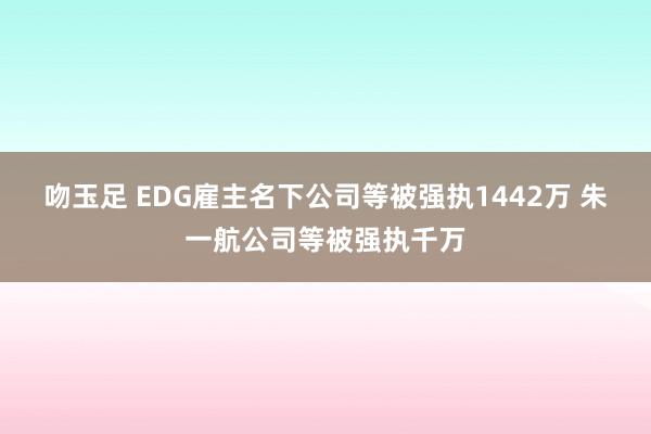 吻玉足 EDG雇主名下公司等被强执1442万 朱一航公司等被强执千万