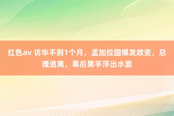 红色av 访华不到1个月，孟加拉国爆发政变，总理逃离，幕后黑手浮出水面