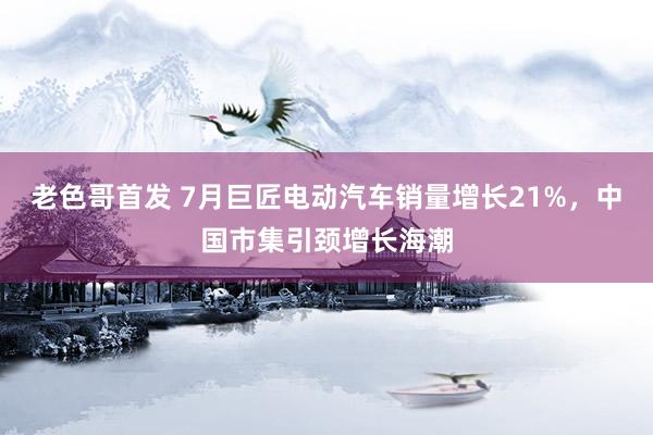 老色哥首发 7月巨匠电动汽车销量增长21%，中国市集引颈增长海潮