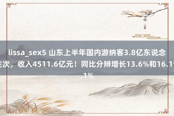 lissa_sex5 山东上半年国内游纳客3.8亿东说念主次，收入4511.6亿元！同比分辨增长13.6%和16.1%