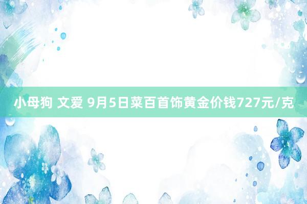 小母狗 文爱 9月5日菜百首饰黄金价钱727元/克