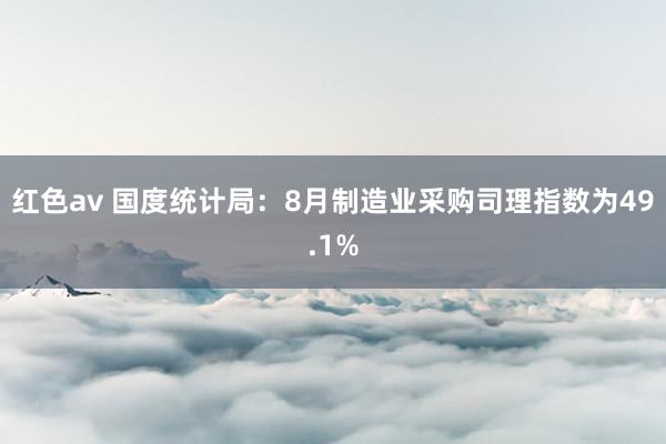 红色av 国度统计局：8月制造业采购司理指数为49.1%