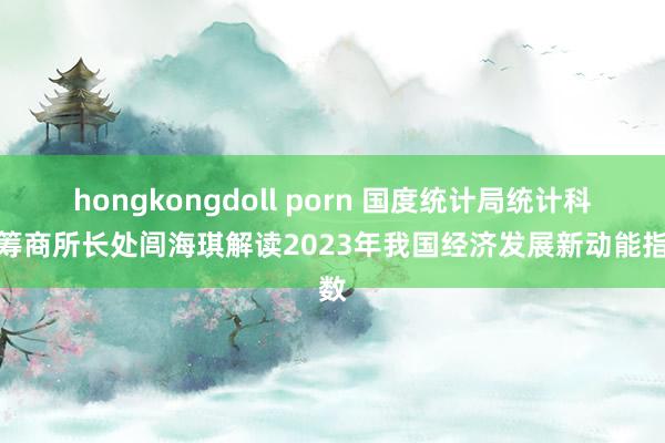 hongkongdoll porn 国度统计局统计科学筹商所长处闾海琪解读2023年我国经济发展新动能指数