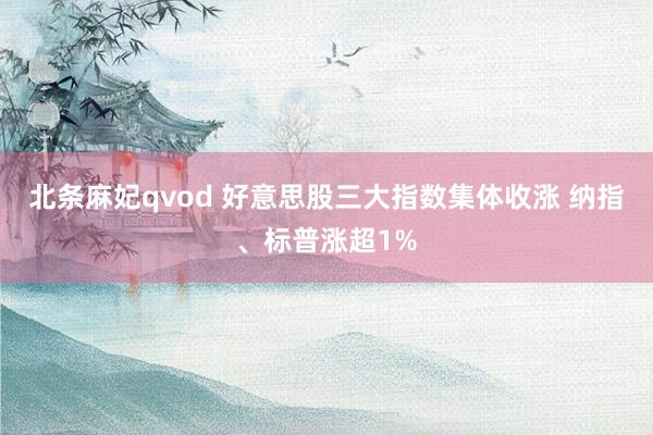 北条麻妃qvod 好意思股三大指数集体收涨 纳指、标普涨超1%